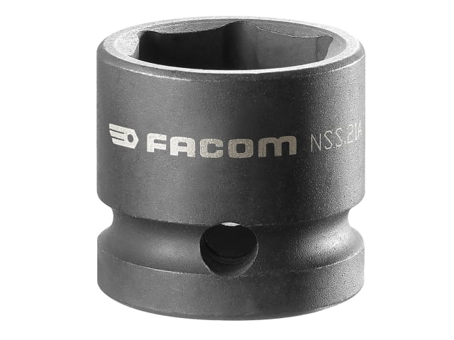 6-Point Stubby Impact Socket 1/2in Drive 21mm, Facom