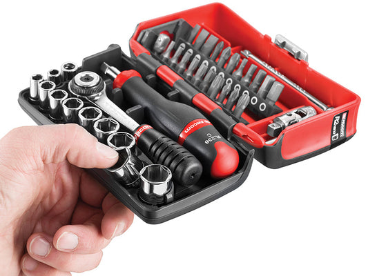 R2NANO Socket Set of 38 Metric 1/4in Drive, Facom