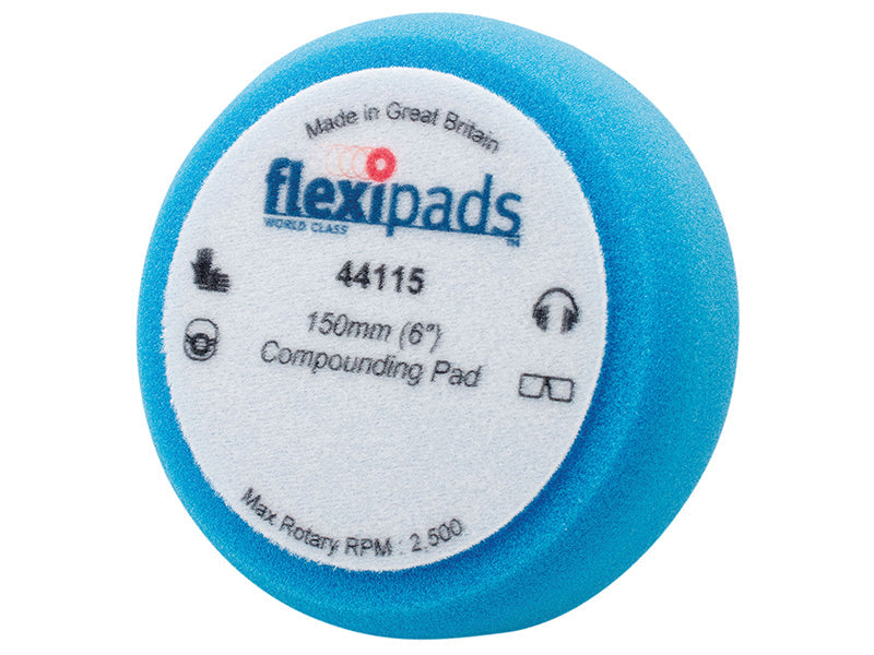 Blue Compounding / Polishing Foam 150 x 50mm GRIP®, Flexipads World Class