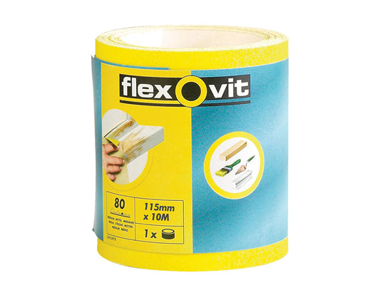 High Performance Sanding Roll 115mm x 10m Coarse 60G, Flexovit