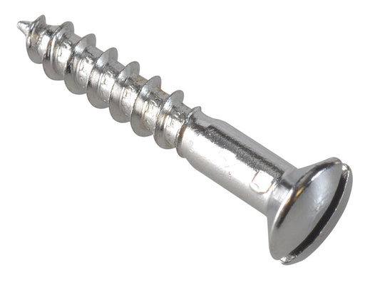 Multi-Purpose Screw SL Raised Head Chrome Plated 4.0 x 25mm ForgePack 35, ForgeFix