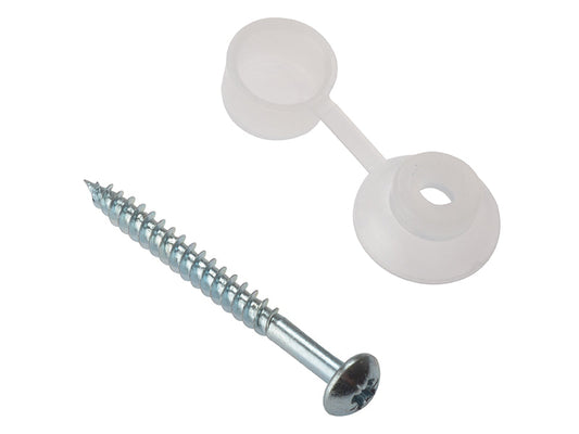 Corrugated Roofing Screw Round Head Pozi ZP 5mm x 50mm Bag 10, ForgeFix