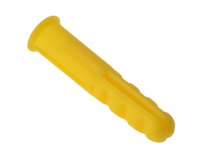 Plastic Wall Plug Yellow No.4-6 Box 1000, ForgeFix