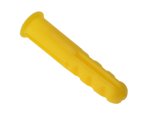 Plastic Wall Plug Yellow No.4-6 Box 1000, ForgeFix