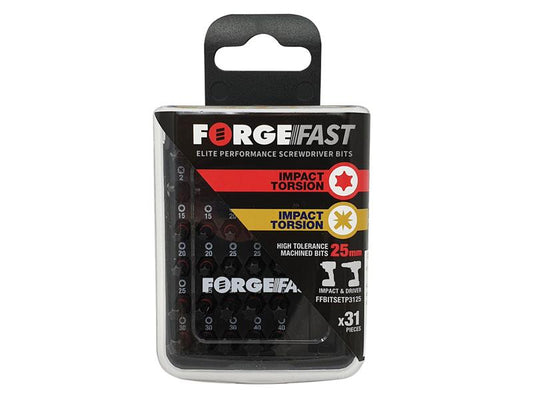 ForgeFast PZ/TX Compatible Impact Bit Set, 31 Piece, ForgeFix