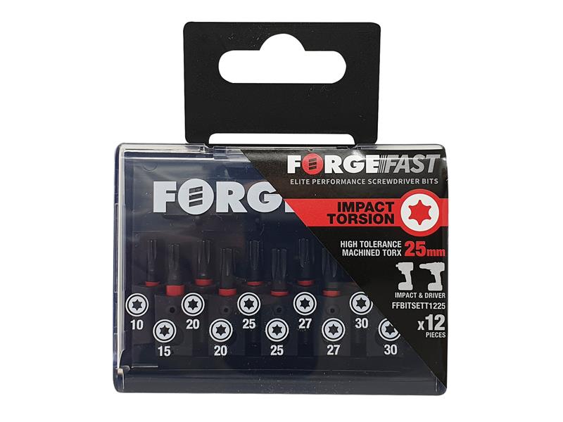 ForgeFast TORX® Compatible Impact Bit Set, 12 Piece, ForgeFix