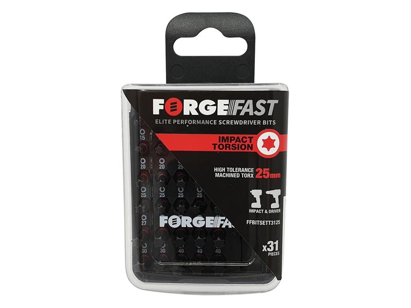 ForgeFast TORX® Compatible Impact Bit Set, 31 Piece, ForgeFix