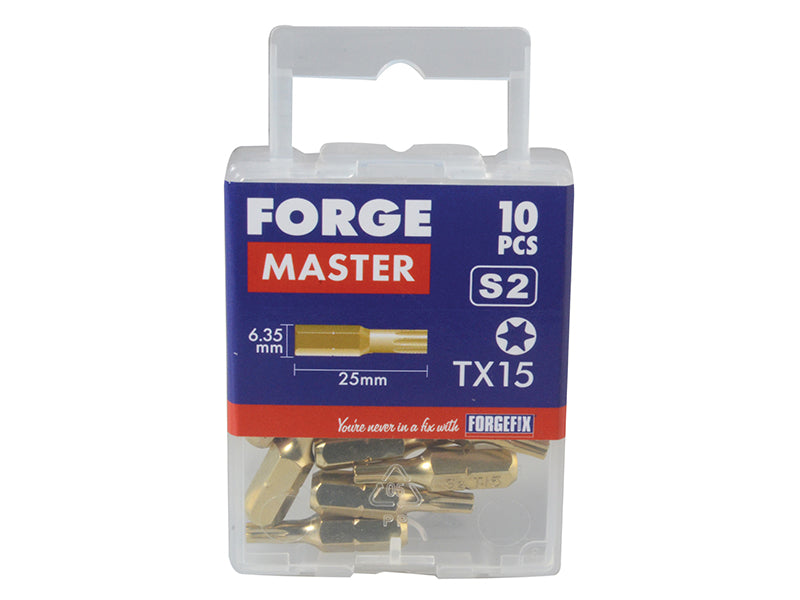 TORX® Compatible Bit T15 x 25mm (Pack 10), ForgeFix