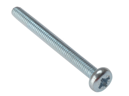 Machine Screw Pozi Compatible Pan Head ZP M4 x 30mm Bag 25, ForgeFix