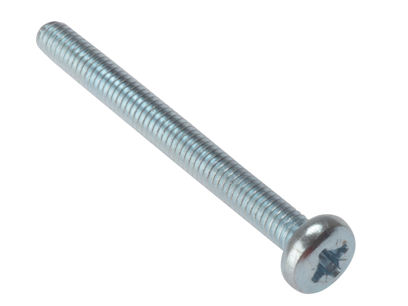 Machine Screw Pozi Compatible Pan Head ZP M6 x 50mm Bag 25, ForgeFix