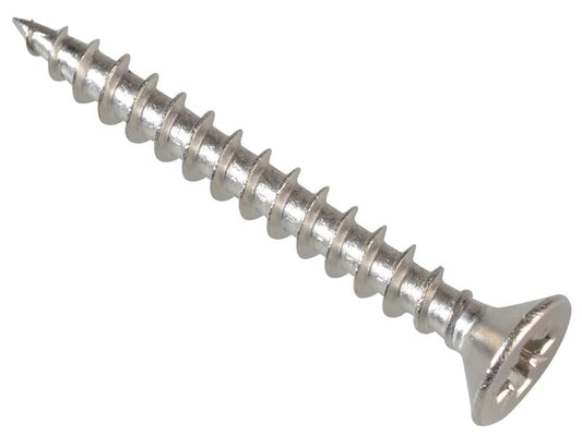 Multi-Purpose Pozi Compatible Screw CSK ST S/Steel 3.5 x 30mm Box 200, ForgeFix