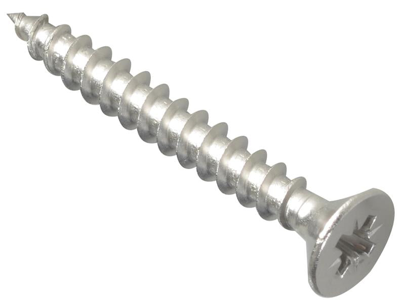 Multi-Purpose Pozi Compatible Screw CSK ST S/Steel 5.0 x 40mm Box 200, ForgeFix