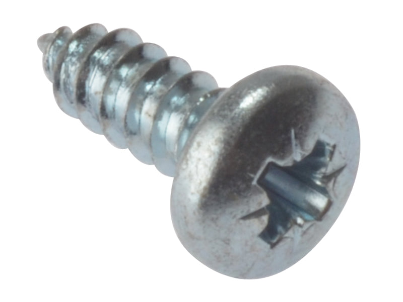 Self-Tapping Screw Pozi Compatible Pan Head ZP 1/2in x 10 Box 200, ForgeFix