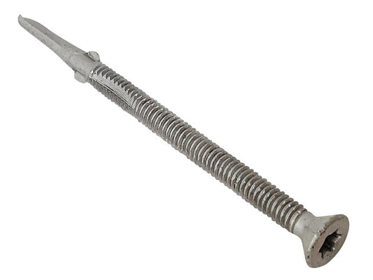 TechFast Timber to Steel CSK/Wing Screw No.3 Tip 5.5 x 80mm Box 100, ForgeFix