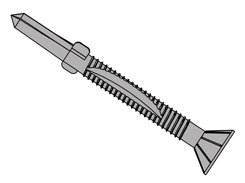 TechFast Timber to Steel CSK/Wing Screw No.5 Tip 5.5 x 135mm Box 50, ForgeFix