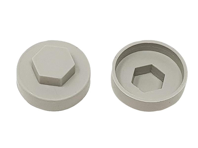 TechFast Cover Cap Goosewing Grey 16mm (Pack 100), ForgeFix