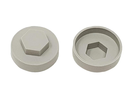 TechFast Cover Cap Goosewing Grey 16mm (Pack 100), ForgeFix