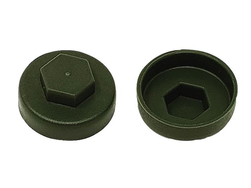 TechFast Cover Cap Olive Green 16mm (Pack 100), ForgeFix