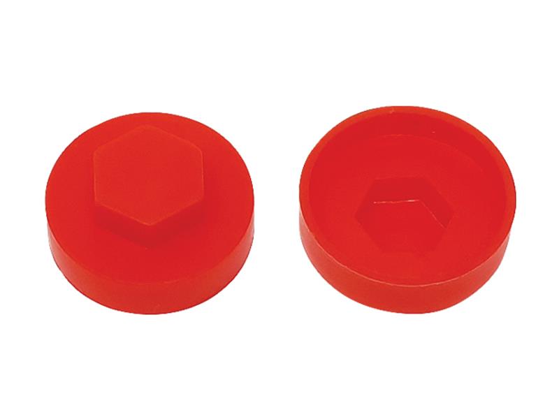 TechFast Cover Cap Poppy Red 16mm (Pack 100), ForgeFix