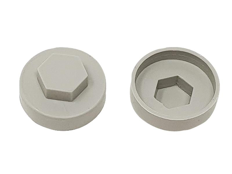 TechFast Cover Cap Goosewing Grey 19mm (Pack 100), ForgeFix