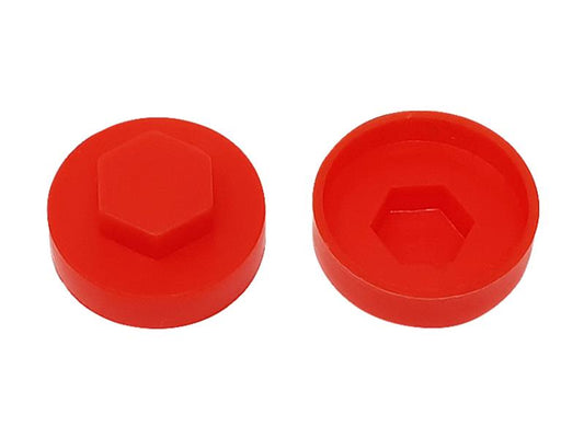 TechFast Cover Cap Poppy Red 19mm (Pack 100), ForgeFix