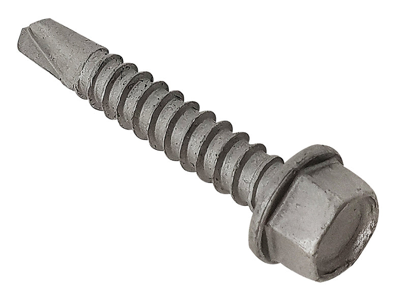 TechFast Roofing Sheet to Steel Hex Screw No.3 Tip 5.5 x 38mm Box 100, ForgeFix