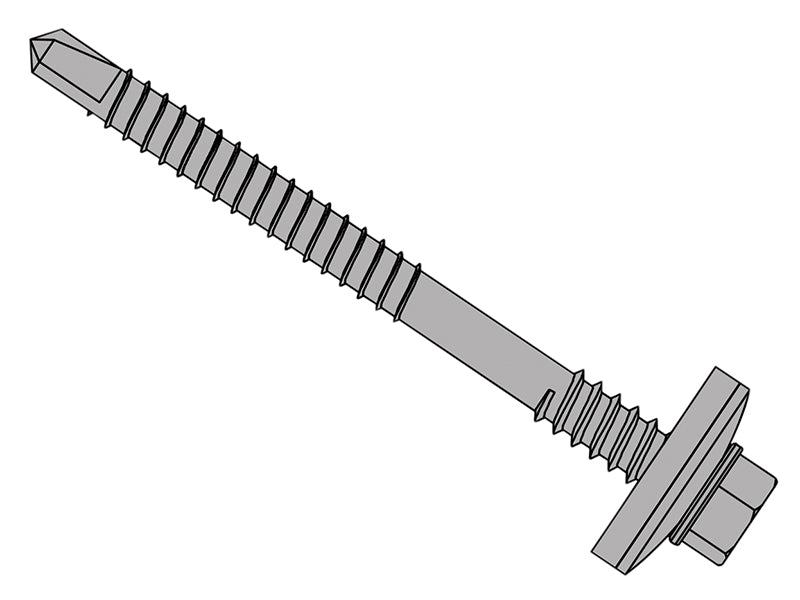 TechFast Composite Panels to Steel Hex Screw No.3 Tip 5.5 x 150mm Box 100, ForgeFix