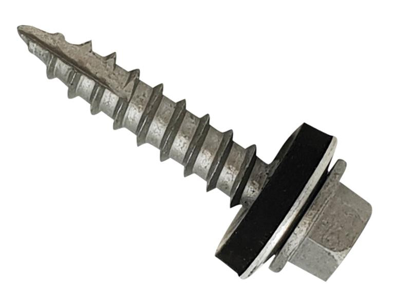 TechFast Metal Roofing to Timber Hex Screw T17 Gash Point 6.3 x 80mm Box 100, ForgeFix