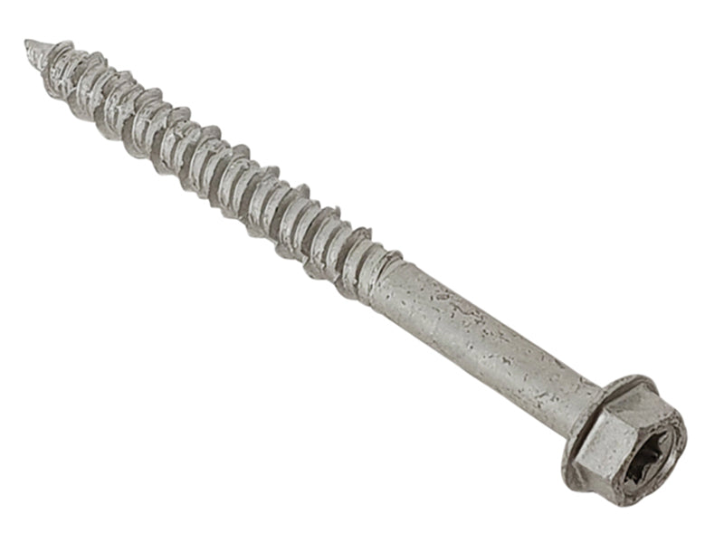 TechFast Masonry Screw TORX® Compatible Hex 6.3 x 70mm (Box 100), ForgeFix