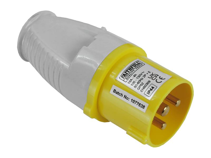 Yellow Plug 16A 110V, Faithfull Power Plus