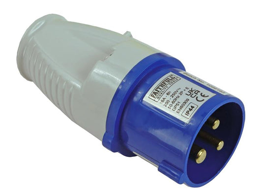 Blue Replacement Plug 16A, Faithfull Power Plus