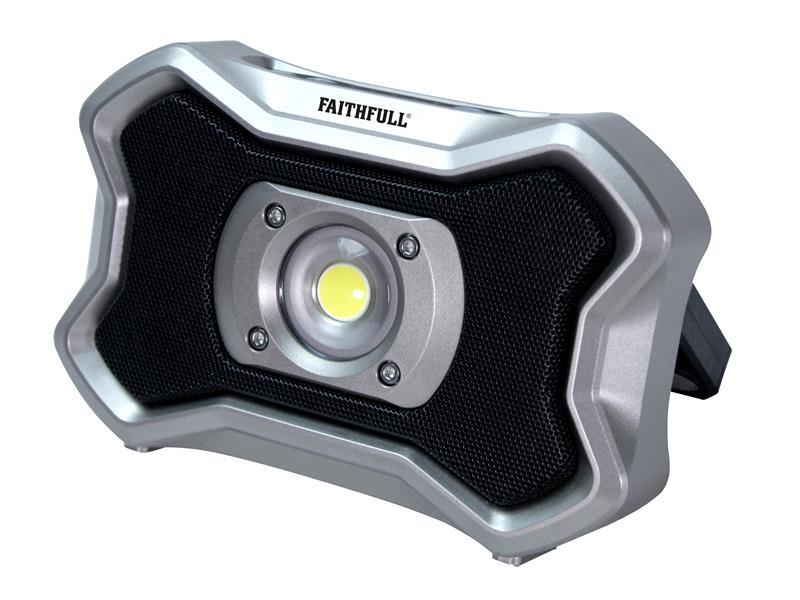 Rechargeable Work Light with Speaker 20W, Faithfull Power Plus