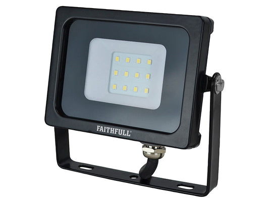 SMD LED Wall Mounted Floodlight 10W 800 lumen 240V, Faithfull Power Plus