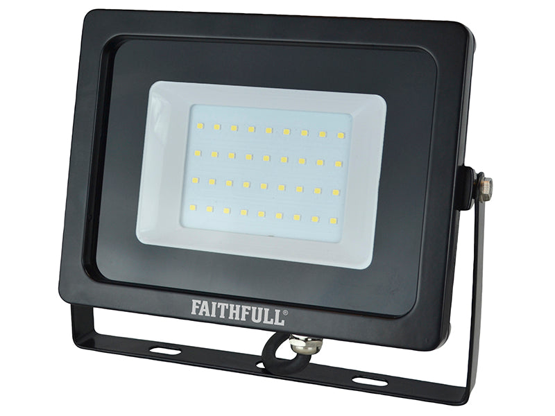 SMD LED Wall Mounted Floodlight 30W 2400 lumen 240V, Faithfull Power Plus