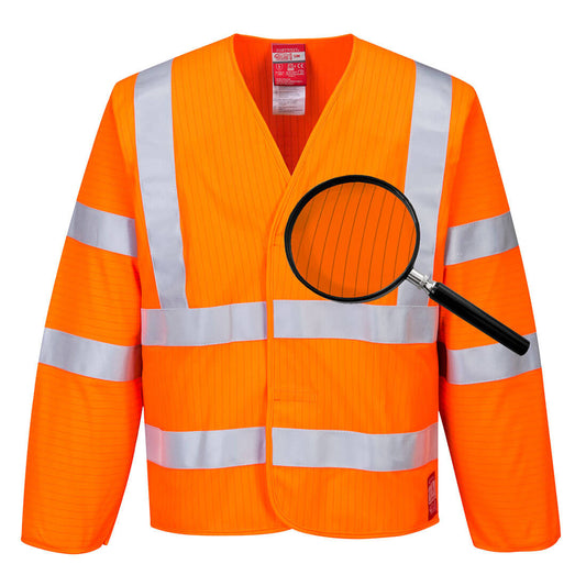 Hi-Vis Anti Static Jacket - Flame Resistant, Morgans PW