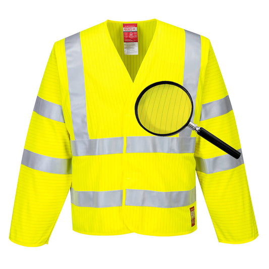 Hi-Vis Anti Static Jacket - Flame Resistant, Morgans PW