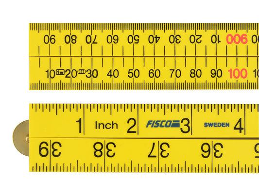 Yellow ABS Nylon Rule 1m / 39in, Fisco