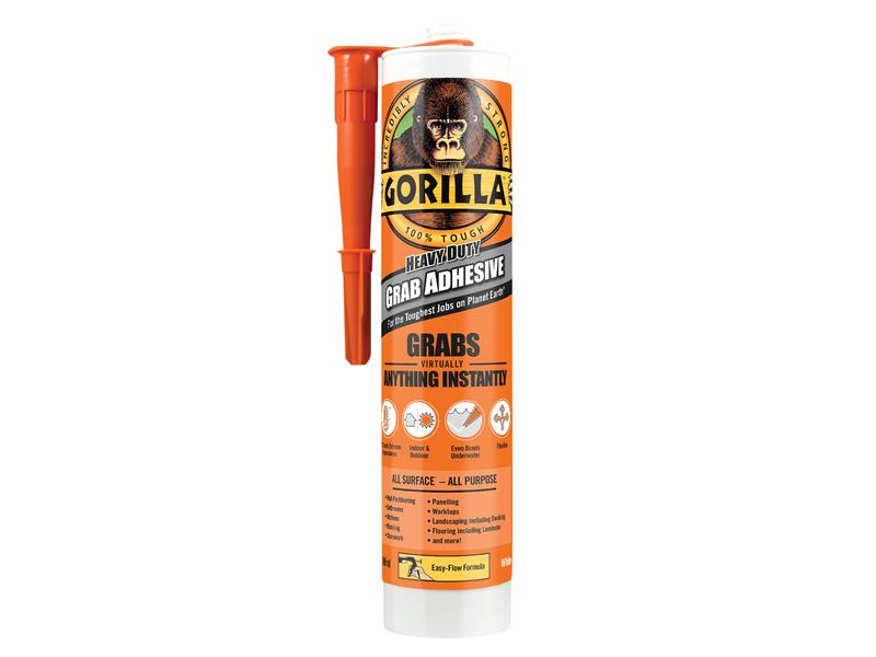 Gorilla Heavy-Duty Grab Adhesive White 290ml, Gorilla Glue