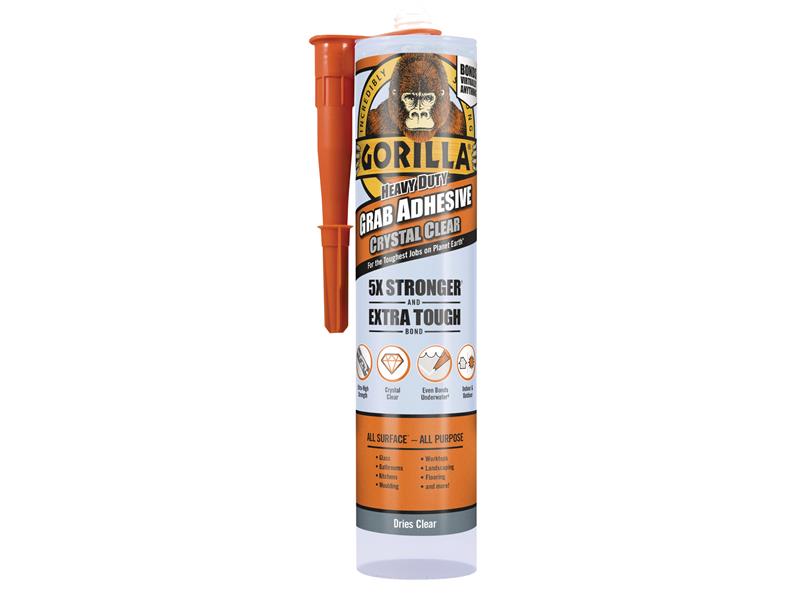 Gorilla Heavy-Duty Grab Adhesive Clear 270ml, Gorilla Glue