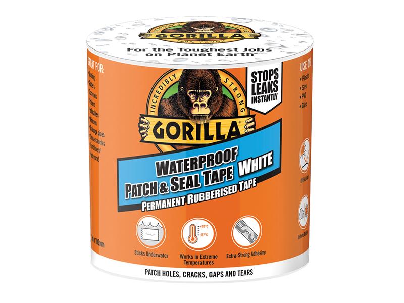 Gorilla® Waterproof Patch & Seal Tape 100mm x 3m White, Gorilla Glue