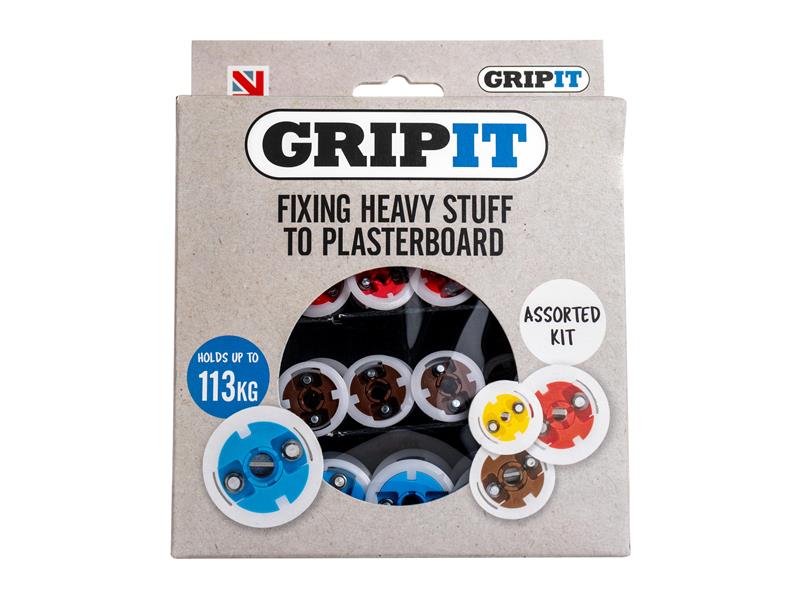 Plasterboard Fixings Assorted Kit, 32 Piece, Gripit