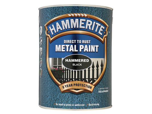 Direct to Rust Hammered Finish Metal Paint Black 2.5 Litre, Hammerite