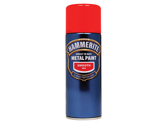 Direct to Rust Smooth Finish Aerosol Red 400ml, Hammerite