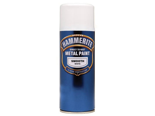 Direct to Rust Smooth Finish Aerosol White 400ml, Hammerite