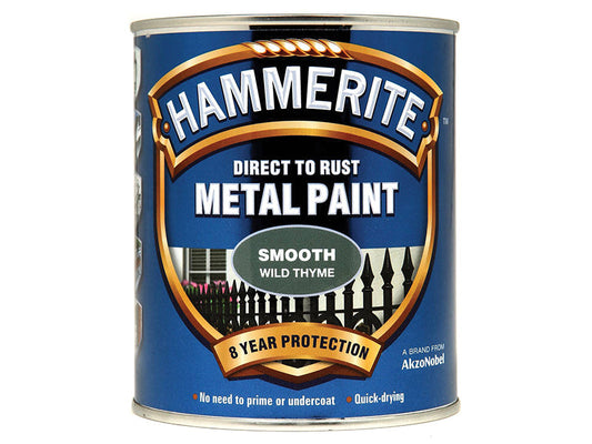 Direct to Rust Smooth Finish Metal Paint Wild Thyme 750ml, Hammerite