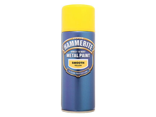 Direct to Rust Smooth Finish Aerosol Yellow 400ml, Hammerite