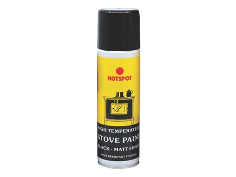 Spray Stove Paint Matt Black 150ml, Hotspot