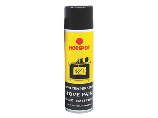 Spray Stove Paint Matt Black 250ml, Hotspot