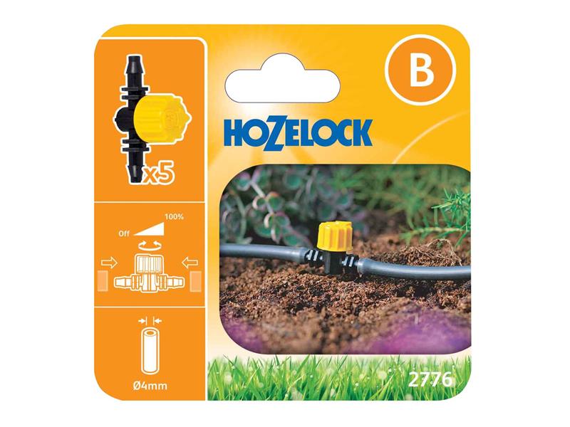 2776 Flow Control Valve 4mm (5 Pack), Hozelock