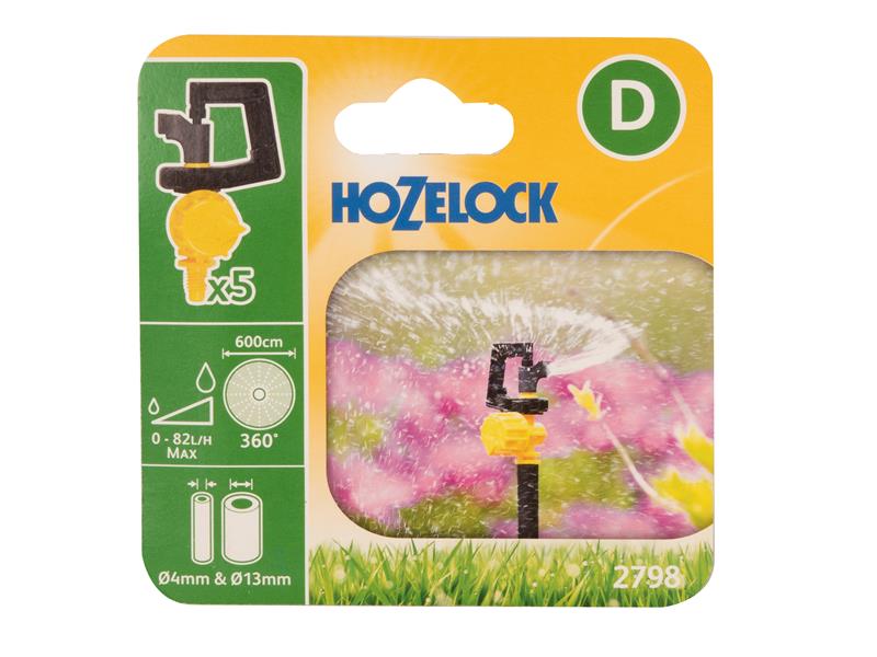 2798 Adjustable 360° Mini Sprinkler (Pack 5), Hozelock